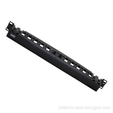 Plastic 19-inch Cable Organizer with Steel or Plastic Material, Rack Mount